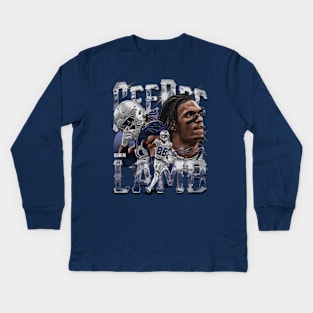 CeeDee Lamb Dallas Vintage Kids Long Sleeve T-Shirt